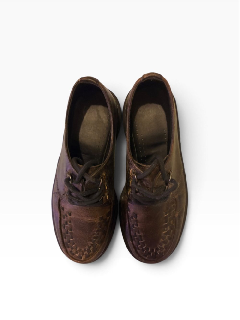 Women's Dr. Martens Ashley Platform Creeper Shoes Brown Size 8